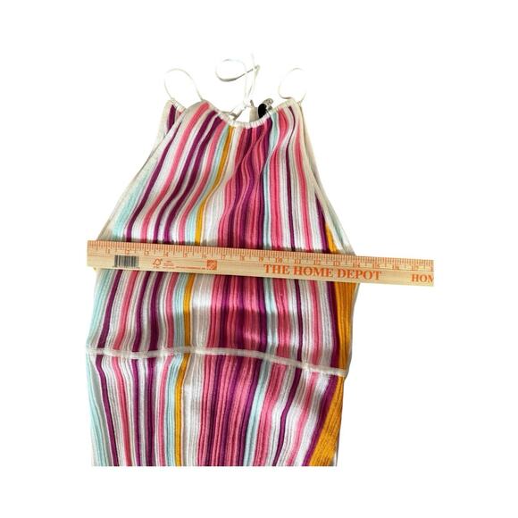 Lover The Label Holly Midi Dress Size 10 Rainbow Halter - Picture 10 of 16